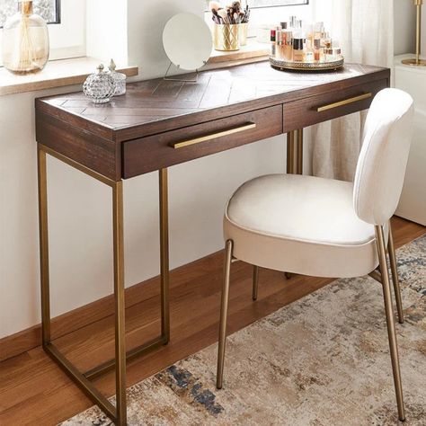 Looking for the perfect vanity? Are you seeking a specific design, a statement piece, or ample storage? Our collection of dressing tables features beautifully designed pieces to fit any space. Whether you're looking for sleek modern finishes or classic elegance, our brands offer a range of styles to suit your taste. Most styles double up as console tables, writing tables, or dressing vanity tables, so choose well and gain a multipurpose piece today. Discover the perfect vanity for your spa... Dressing Vanity, Classic Vanity, Vanity Tables, Salon Shabby Chic, Multipurpose Furniture, Wood Marble, Dressing Tables, Double Up, Vanity Table