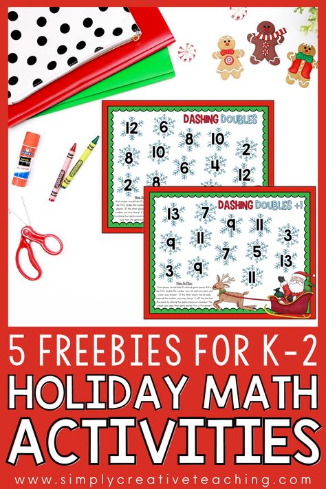 Math Activities For Kindergarten, Holiday Math Activities, Beginning Math, Christmas Math Activities, Math Activities Elementary, Holiday Math, Math Rotations, Differentiation Math, Math Blocks