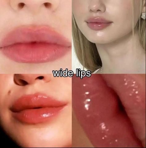 Types Of Lips Shape, Small Lips Aesthetic, Wide Lips, Types Of Faces Shapes, Lips Shape, Lips Inspiration, Lip Types, Cute Box Braids, Lip Tutorial