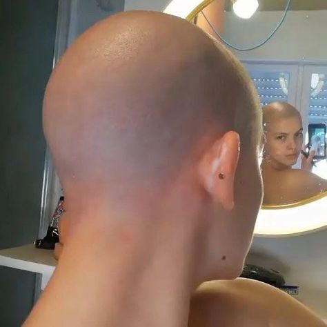 (6) It's a Bald world Afterall on Tumblr Bald Aesthetic, Fantasy Place, Going Bald, Clean Shaven, Bald Women, Bald Men, Let's Have Fun, Shaving Cream, Short Hair Cuts For Women