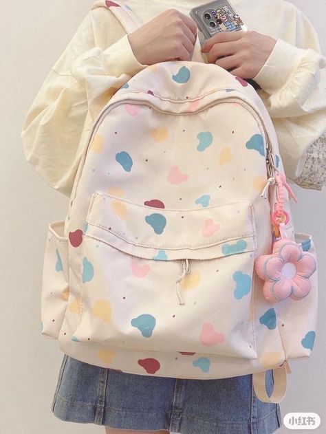 Tas Aesthetic, Channel Aesthetic, Cute Backpacks For School, Korean Bag, Pretty School Supplies, Cute School Bags, Cute Mini Backpacks, Stylish School Bags, Kawaii Bags