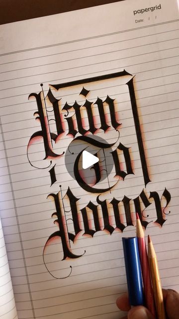 15K views · 1.2K likes | SevenSadForests Calligraphy l Bijindas Karankara on Instagram: "Pain to Power ⚡️   Pilot parallel pen Parker quink ink staedler  colour pencils  #gothic #oldenglish #vintage #lettering #calligraphy #asmr #diy #handwriting #notebook" English Calligraphy Letters, Gothic Calligraphy, Pencil Calligraphy, Gothic Lettering, Calligraphy For Beginners, Drawing Exercises, Colored Pens, Old English, Pencil Art