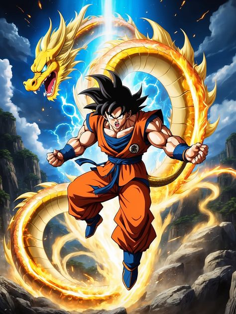 Goku Images, Dragon Ballz Goku, Pokemon Ash And Misty, Snoopy Happy Dance, Goku Pics, Image Dbz, Cute Easy Doodles, Dragon Ball Painting, Dragon Ball Super Wallpapers