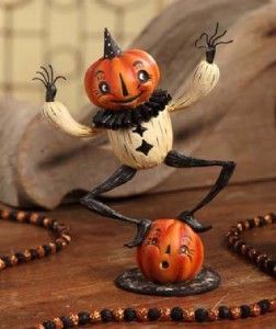 Pumpkin by Johanna Parker for Bethany Lowe Halloween New JP1158 on PopScreen Jack Pumpkin, Bethany Lowe Halloween, Polymer Clay Halloween, Halloween Folk Art, Halloween Figures, Halloween Clay, Johanna Parker, Primitive Halloween, Bethany Lowe