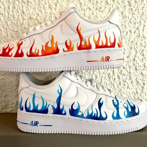 Customised Nike Shoes, Cool Af1 Designs, Costum Nike Shoes, Nike Customised Shoes, Nike Shoe Design Ideas, Costume Shoes Nike, Custom Shoe Art, Nike Custom Shoes Ideas, Costume Shoes Ideas