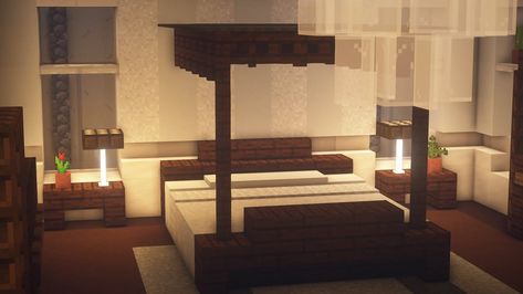 Modern Minecraft Bedroom, Bedroom Minecraft Ideas, Minecraft Modern Bedroom, Bedroom Minecraft, Modern Minecraft Houses, Minecraft Mansion, Minecraft Houses Blueprints, Minecraft Interior, Minecraft Interior Design