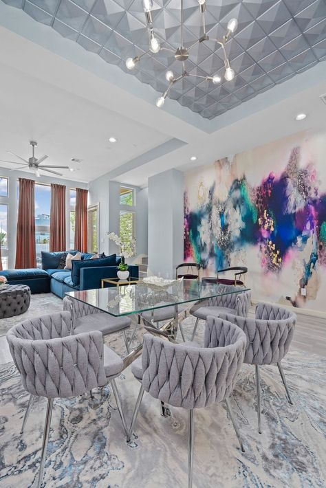 colorful dining room, vivian ferne wallpaper, abstract art, large scale abstract art, alcohol ink painting, resin painting Black Pearl Wallpaper, Silver Leafing, Glitter Painting, Pearl Wallpaper, Abstract Wallpaper Design, Wall Art Wallpaper, Large Wallpaper, How To Install Wallpaper, Removable Wall Murals