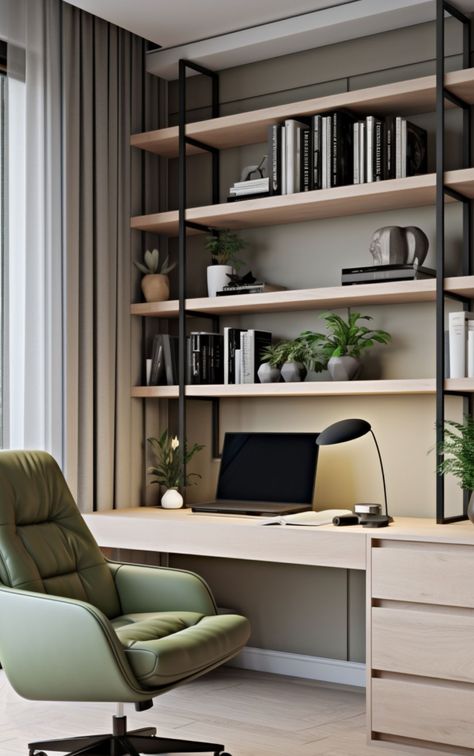 office room office desk decor work from home wfh office ideas office interior design modern office interiors modern design office setup Modern Home Offices, Small Home Offices, Home Office Ideas, Small Home Office, Working Space, Modern Home Office, Home Office Setup, Home Office Space, Office Inspiration