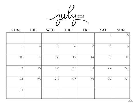 Calander Printable, Calender Printables, Paper Calendar, Free Printable Calendar Templates, Summer Calendar, Calendar Word, Calendar Examples, July Calendar, Hair 2022