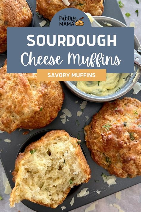 Sourdough Egg Bite Muffins, Sourdough Cream Cheese Muffins, Sourdough Cheese Its, Quick Sourdough Discard Recipes Muffins, Pantry Mama Sourdough English Muffins, Muffins With Zucchini, Sourdough Zucchini, Discard Bread, Sourdough Discard Recipe