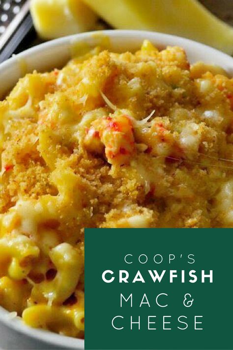 Crawfish Mac And Cheese, Crawfish Dishes, Coop Can Cook, Taco Mac And Cheese, Seafood Mac And Cheese, Crab Mac And Cheese, Crawfish Recipes, Cajun Creole Recipes, Mac Cheese Recipes