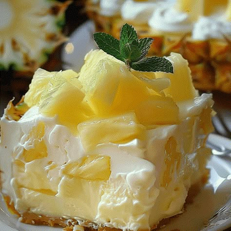 Pineapple Cream Dessert, Pineapple Dessert Easy, Pineapple Dream, Pineapple Filling, Pineapple Dream Dessert, Dream Dessert, Pineapple Dessert, Baked Pineapple, Pineapple Dessert Recipes