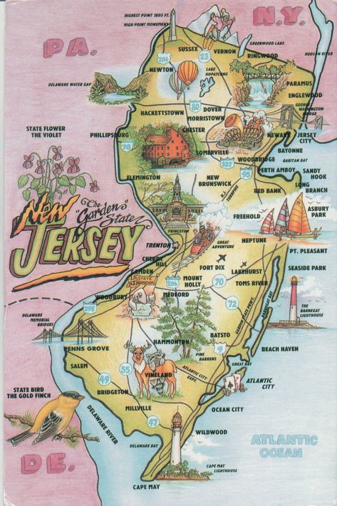 Greenwood Lake, New Jersey Beaches, Delaware Water Gap, Seaside Park, Newark New Jersey, Usa Beaches, Garden State, Asbury Park, Map Of New York