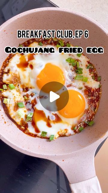 Ayushi Gupta-Mehra on Instagram: "GOCHUJANG FRIED EGGS! This is Episode 6 of The Breakfast Club 🍳 

If you loved my chilli oil eggs, it’s time to put you on to these fiery gochujang fried eggs! If you don’t have  gochujang , you could use any red chilli paste of choice! Serve over toast or even rice, for a soul-stirring start to your day!

Heat a splash of sesame oil/ any cooking oil of choice. Add 2-3 cloves of minced garlic, stirring gently until fragrant.

Mix together 1/2 tbsp gochujang with 1-2 tbsp water. Pour this in, followed by a handful of sesame seeds and spring onions/ scallions. Stir gently and let it cook for a minute or so.

Once gently sizzling ,  crack in 2 eggs. Let it cook to your desired consistency. Season with 1 tbsp soy sauce and finish with more scallions for garni Chilli Paste, 2 Eggs, Red Chilli, Spring Onion, The Breakfast Club, Cooking Oil, Fried Egg, Sesame Seeds, Soy Sauce