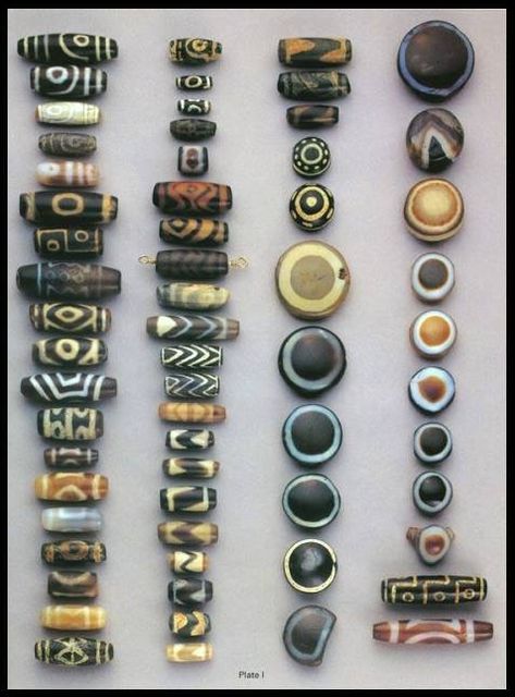 Tibetan Beads Jewelry, Different Types Of Beads, Types Of Beads, Ancient Beads, African Beads Necklace, Different Symbols, Tibetan Jewelry, African Trade Beads, Ancient Jewelry