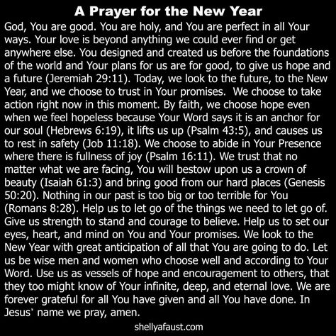 A Prayer for the New Year #prayer #happynewyear #hope New Year Prayer For Husband, New Year’s Prayer, Prayer For The New Year 2024, Prayers For A New Year, New Year’s Day Prayer, Prayers For New Year, New Year Prayer For Family, New Year Prayers Spiritual, Bible Verses For The New Year