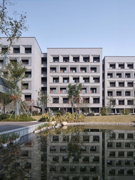 Gallery of Student Dormitory of Hangzhou No.2 High School Qianjiang Campus / UAD - 29 Dormitory Facade, Facade Skin, School Minimalist, Dormitory Room, Activity Room, Century City, Student Dormitory, Commercial Architecture, Public Building