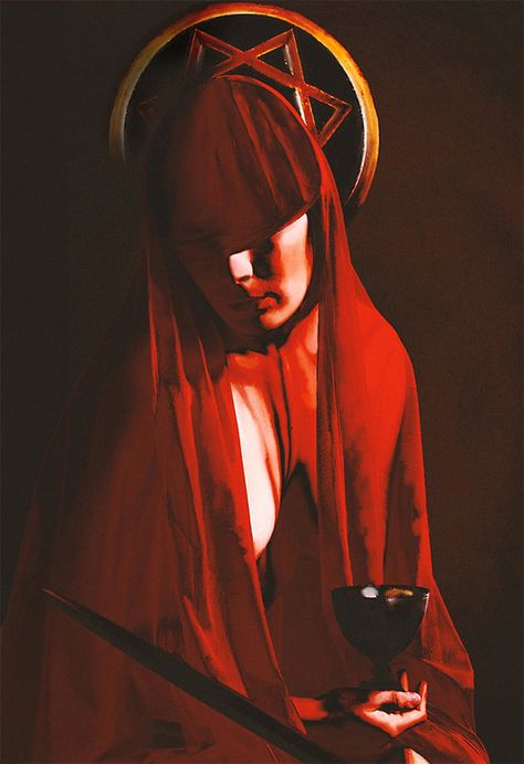 Babalon: The Archetypal Feminine In Thelema Red Priestess, Babylon The Great, All Godzilla Monsters, Lovecore Aesthetic, High Priestess, The Divine Feminine, Commissioned Artwork, Mother Goddess, Occult Art