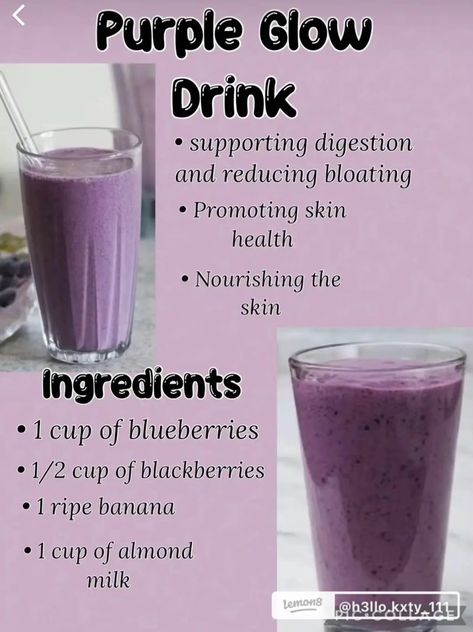 Fun Drink Recipe, Iced Drinks Recipes, Fruit Smoothie Recipes Healthy, Homemade Cookbook, Easy Healthy Smoothies, Smoothie Recipes Healthy Breakfast, Drink Recipes Nonalcoholic, Smoothie Drink Recipes, Refreshing Drinks Recipes