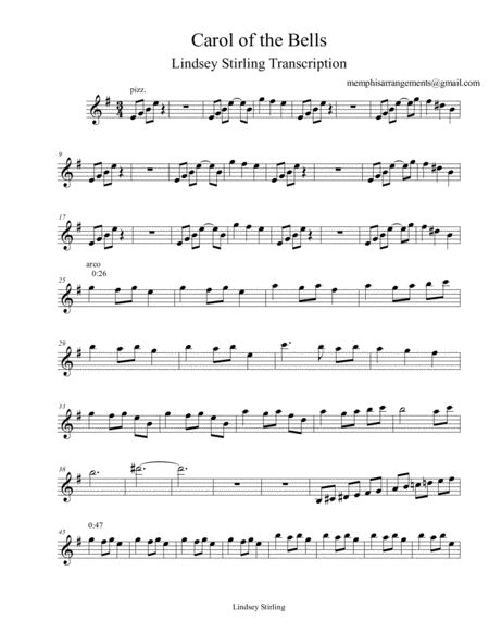 Lindsey Stirling Carol Of The Bells Violin Part Sheet Music By Lindsey Stirling - Digital Sheet Music For - Download & Print A0.815203 | Sheet Music Plus Carol Of The Bells Violin, Couple References, Violin Parts, Carol Of The Bells, Christmas Sheet Music, Violin Sheet, Violin Sheet Music, Character Board, Lindsey Stirling