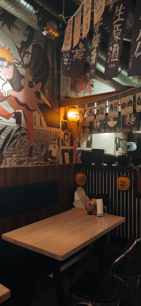 Ramen Art Wallpaper, Ramen Wallpaper Aesthetic, Ramen Restaurant Aesthetic, Dortmund Aesthetic, Naruto Ramen Shop, Ramen Wallpaper, Japanese Ramen Shop, Ramen Aesthetics, Japanese Ramen Restaurant