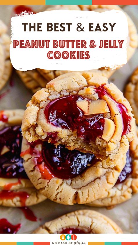 Peanut Butter And Jelly Cookie Cups, Peanut Butter Jelly Desserts, Pb And J Cookies, Peanut Butter And Jelly Recipes, Peanut Butter And Jelly Pie, Peanut Butter Jelly Recipes, Peanut Butter And Jelly Cookies, Peanut Butter Jelly Cookies, Cookie Swap Recipes