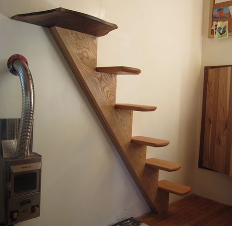 Compact Stairs, House Ladder, Tiny House Stairs, Tiny House Storage, House Staircase, Loft Stairs, Floating Stairs, Sleeping Loft, Tiny Spaces