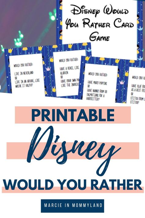 Disneyland Games, Disney Road Trip, Disney Cruise Door Decorations, Disney Cruise Door, Would You Rather Game, Family Road Trip, Cruise Door, Line Game, Traveling With Kids