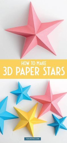 3d Paper Stars, Star Paper Craft, Folded Paper Stars, 3d Paper Star, Diy Christmas Star, Christmas Tree Star, Stars Craft, Christmas Paper Crafts, Star Diy