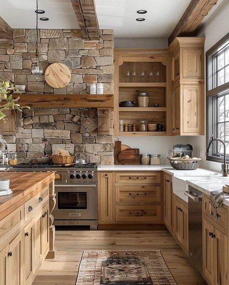 Countryside Kitchen, Eclectic Interior Design, Cabin Kitchens, Cozy Farmhouse, Chic Kitchen, Dream House Interior, Gatlinburg, Kitchen Style, Rustic Kitchen