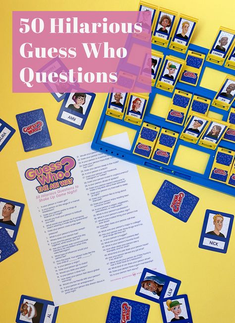 50 Hilarious Guess Who Questions | Abi Ayres Guess Who Questions, Who Questions, Little Brother, Child Life, Guess Who, Up Game, Interesting Questions, Activity Games, Game Night