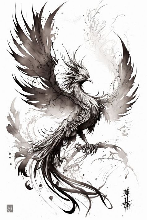 Phoenix Tattoo Men, Phoenix Tattoo Sleeve, Japanese Phoenix Tattoo, Phoenix Drawing, Phoenix Tattoo Feminine, Small Phoenix Tattoos, Dragon Tattoo Sketch, Tattoo Japanese, Phoenix Tattoo Design