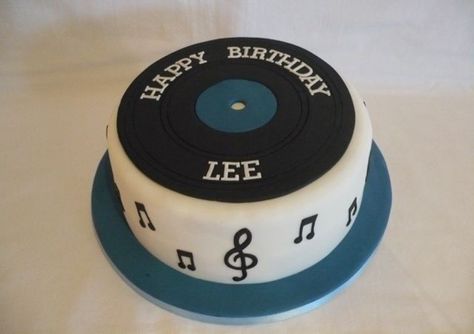 Music Cake Ideas, Retro Cakes, Tom Cake, Motown Party, Record Cake, Dj Cake, Music Cakes, Music Cake, 50th Cake