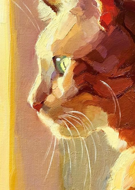 "Adopt264" by Katya Minkina Katya Minkina, Oil Painting App, Free Painting, Beautiful Pics, Awesome Art, Cat Painting, Art Tips, Original Fine Art, For Everyone