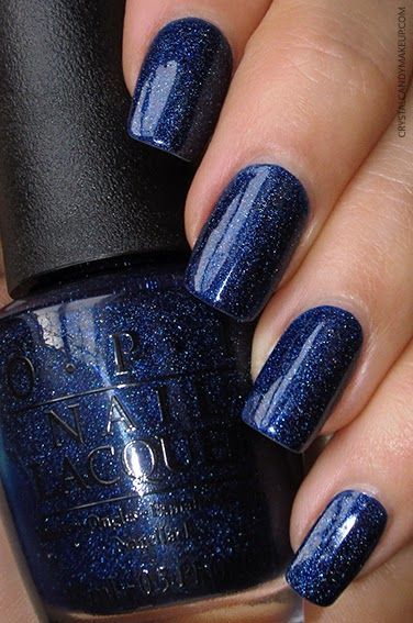 Space Blue Nails, Navy Blue Sparkle Nails, Dark Blue Sparkle Nails, Dark Blue Glitter Nails, Midnight Nails, Midnight Blue Nails, Blue Nails With Glitter, Give Me Space, Nails Collection