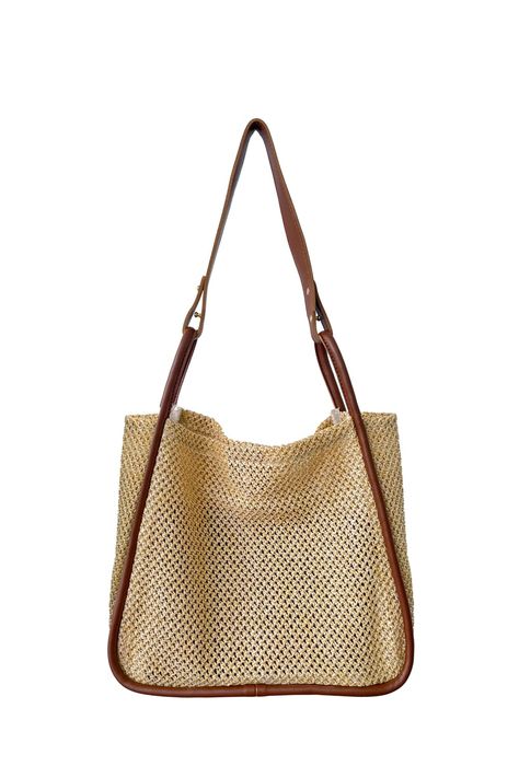 Round straw bag