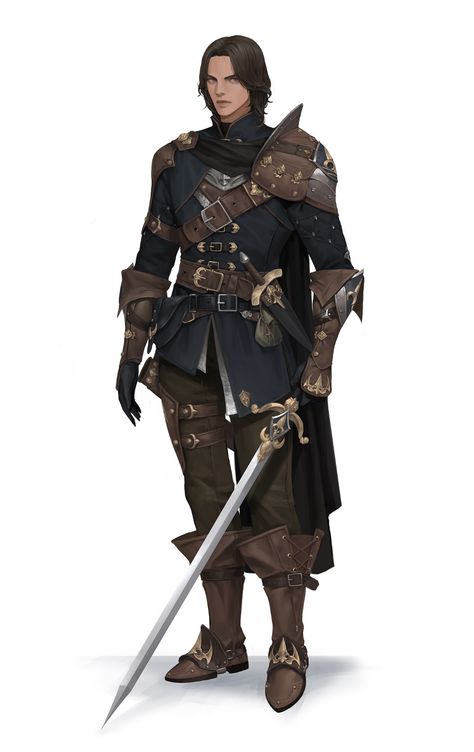 Geomancer Character, Medieval Character Design Male, Male Warrior Fantasy Art, Knight Character Art, Male Fantasy Clothing Design, Male Fantasy Clothing, Medieval Character Design, Knight Fantasy, Fantasy Knight