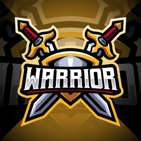 Warriors esport mascot logo design | Premium Vector #Freepik #vector #spartan-logo #spartan #knight-logo #warrior-logo Sr Logo, Viking Head, Warriors Logo, Mascot Logo Design, Warrior Logo, Logo Desing, Esports Logo, Mascot Logo, Tee Design