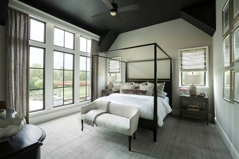 House Tour: Gorgeous modern English Tudor home in the Upper Midwest #bedroom Modern English Tudor, English Tudor Homes, Modern Tudor, Tudor Style Homes, Transitional Bedroom, English Tudor, Tudor House, Tudor Style, Traditional Bedroom