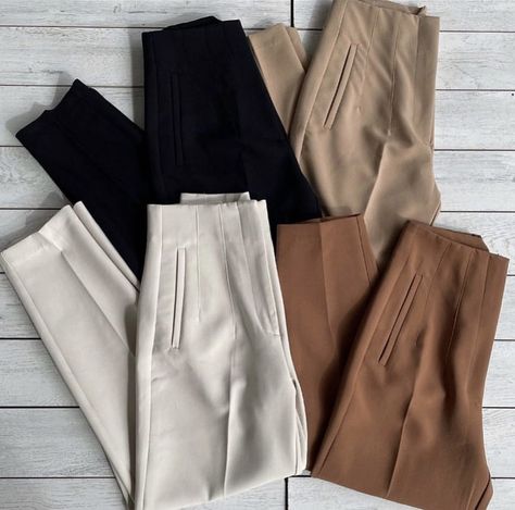 Womens Dressy Pants, Stylish Jeans Top, Women Pants Size Chart, High Waisted Pants Outfit, High Waisted Dress Pants, Formal Wear Women, Flattering Pants, Pant For Women, Color Combinations For Clothes