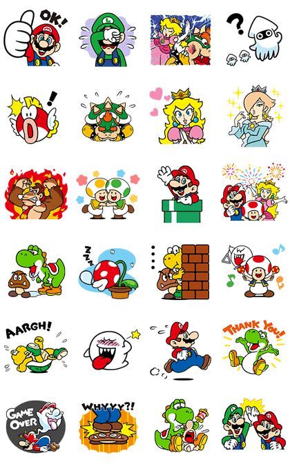 Mario Expressions, Mario Stickers, Mario Sticker, Gaming Stickers, Super Mario Characters, Mario Bowser, Game Stickers, Mario Stuff, Mario Bros Party