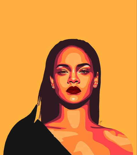 Posterized Portraits, Rihanna Illustration, Realistic Flower Drawing, Digital Painting Photoshop, Africa Art Design, Vector Portrait Illustration, Monochromatic Art, Cubist Art, A Level Art Sketchbook