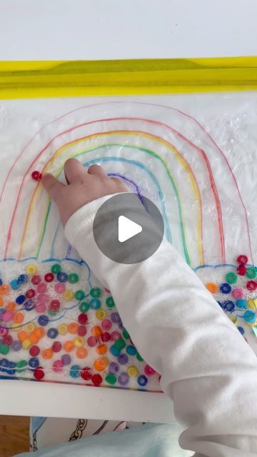 Brittany Bacharach on Instagram: "This cute rainbow activity is great for color sorting, sensory exploration, and fine motor skills. 

Just make sure you really seal up that bag to avoid leaks of hair gel 😀

Save this one to try! 

#finemotoractivity #colorsorting #preschoolactivities" Rainbow Activity, March Preschool, Rainbow Activities, Sensory Exploration, Cute Rainbow, Color Sorting, Fine Motor Activities, Kids Ideas, Hair Gel