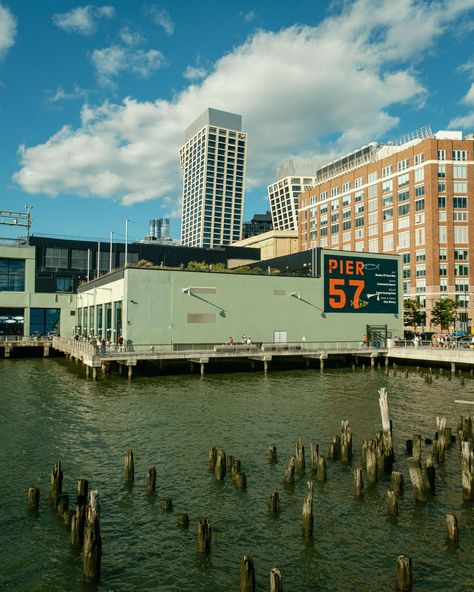 View of the Hudson River and Pier 57, Manhattan, New York City Pier 57 New York, Rail Transport, Hotel Motel, White Car, Posters Framed, Manhattan New York, Hudson River, Travel Places, Image House