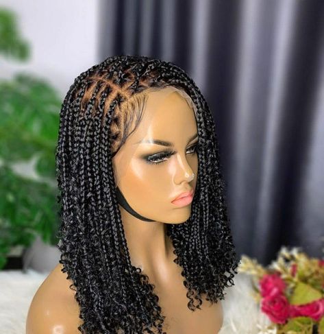 Goddess Locks, Braids Bob, Box Braids Bob, Boho Knotless, Front Braids, Lace Braid, Box Braid Wig, Braided Wig, Beautiful Wigs