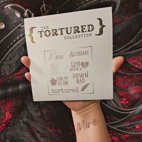 Are you down bad? Do you want to tattoo MINE on your upper thigh? Inspired by our favorite tortured poet, the Tortured Pack contains nine temporary tattoos that are easy to apply and waterproof. ★TATTOO TEXT★ Mine Alchemy I Can Do It With a </3 Guilty as Sin Down Bad Tortured ★SIZE★ These temporary tattoos are printed on a 5.5x5.5 inch sheet of tattoo paper. Each individual tattoo ranges from 1x2.5 inches to 1.5x5 inches, depending on the design. ★APPLICATION & REMOVAL★ Be sure to start wi... Mine Upper Thigh Tattoo, Mine Tattoo Upper Thigh, Individual Tattoo, Sin Tattoo, Tattoo Text, Upper Thigh Tattoos, Down Bad, Tattoo Paper, I Can Do It