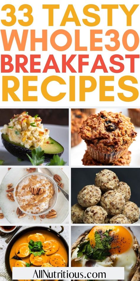 Following a healthy Whole30 meal plan can be much easier when you have refreshing and filling breakfast ideas like these Whole30 breakfast recipes. These healthy breakfast recipes also make great Whole30 meal preps for an easy Whole30 breakfast on the go. Whole 30 Recipes Breakfast, Whole30 Breakfast, Whole30 Breakfast Recipes, Egg Free Breakfast, Whole30 Meal Prep, Whole 30 Meal Plan, Autoimmune Paleo Recipes, Whole 30 Breakfast, Whole 30 Diet