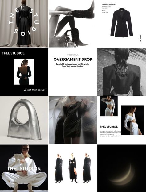 Instagram Content Ideas Fashion Brand, Aesthetic Brand Instagram Feed, Clothes Brand Instagram Feed, Street Style Instagram Feed, High Fashion Instagram Feed, Fashion Brand Instagram Feed Ideas, Graphic Design Vision Board, Instagram Grid Design Fashion, Clothing Brand Feed