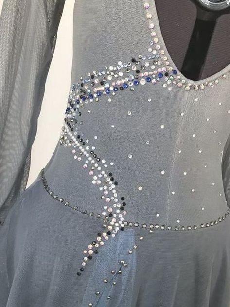 Skating Dress Patterns, Custom Figure Skating Dresses, Rhinestone Patterns, Synchronized Skating, Blue Wedding Rings, Winter Centerpieces, Figure Skating Dress, Ice Skating Dresses, Competition Dress