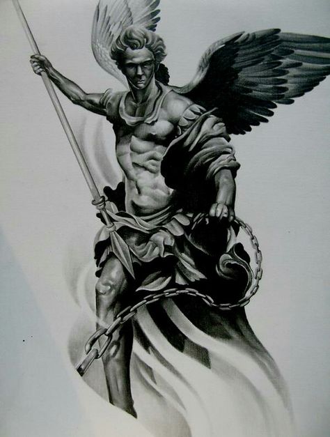 .                                                       … Gabriel Tattoo, Christus Tattoo, Archangel Michael Tattoo, St Michael Tattoo, Archangel Tattoo, Religious Tattoo, Jesus Tattoo, Angel Tattoo Designs, Religious Tattoos